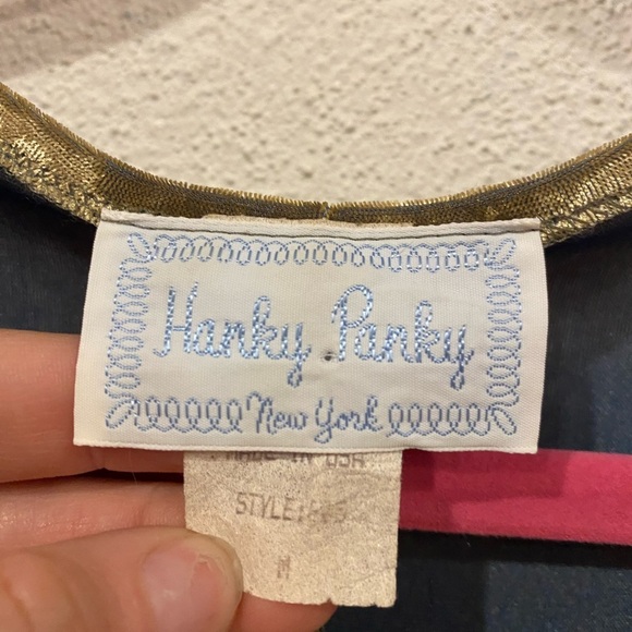 Hanky Panky Y2K Vintage Velvet Embroidered Top  Size Medium EUC - Picture 3 of 4